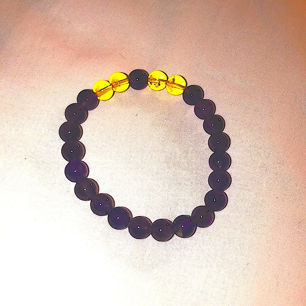 Amethyst/citrine bracelet